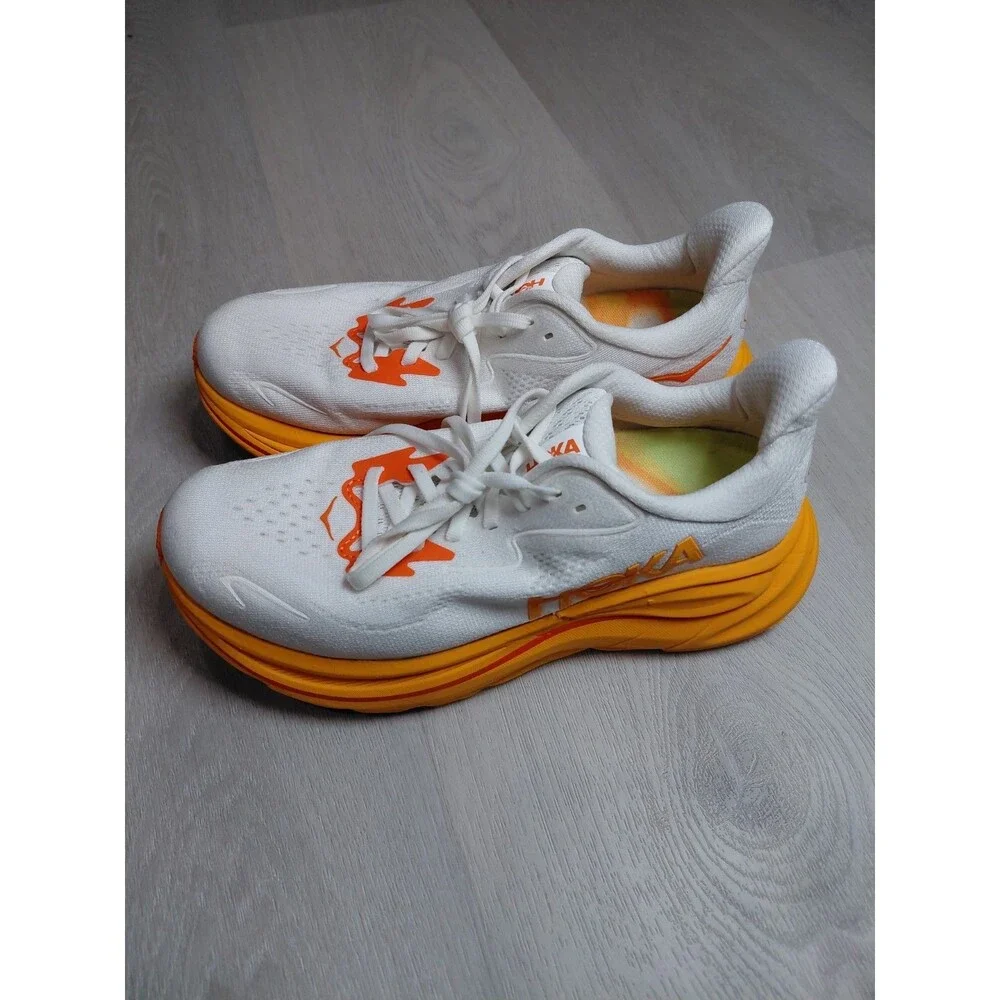 Size 8B- Hoka One One Clifton 10 Frost Orange Zest Women's Sneakers
